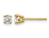 1/3 Carat (ctw VS2-Si1, D-E-F) Lab Grown Diamond Solitaire Stud Earrings in 14K Yellow Gold